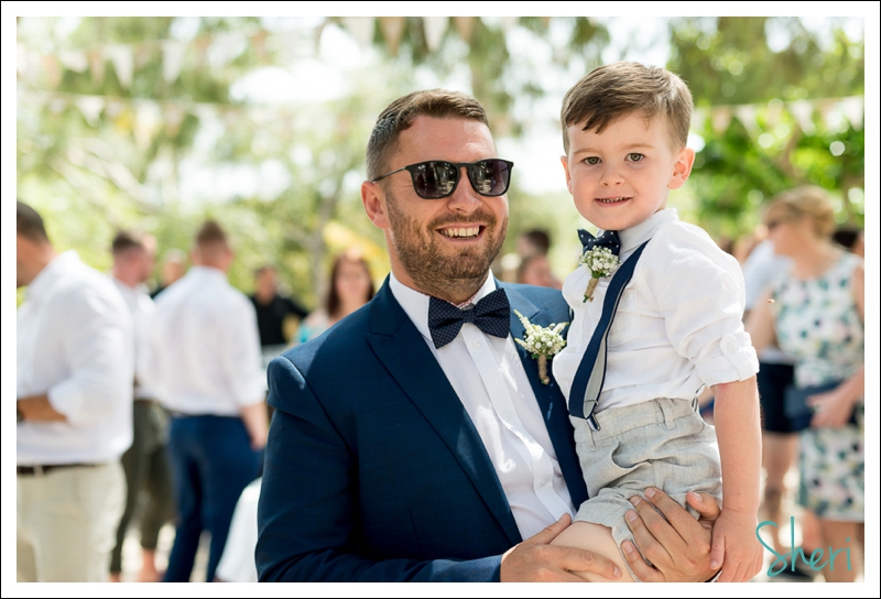groom and son